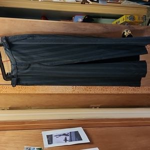 Womans Liz Claiborne Sloane wide leg trouser pants 4 dark grey with pin stripes